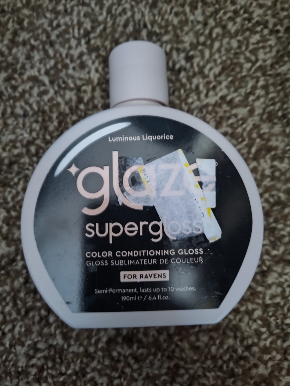 Glaze Supergloss Color Conditioning Gloss - Luminous Liquorice (Black)